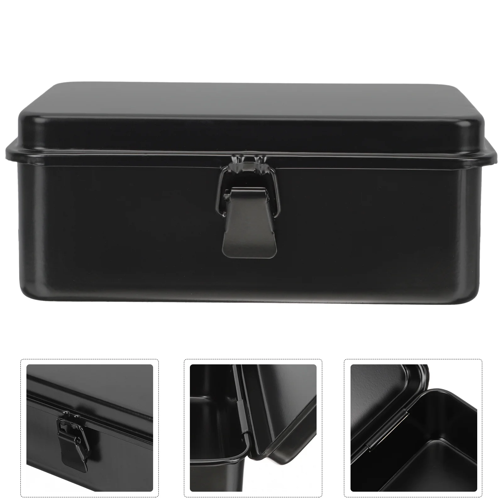 

Make up Kits Tool Boxes Screw Organizer Small Chest Trunk Toolbox Parts Black Work