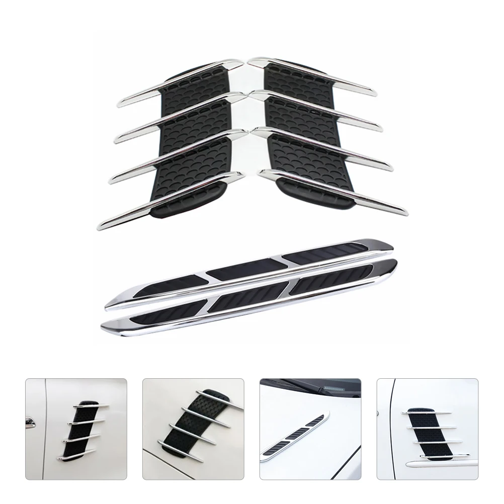 

Simulated Air Vent Decoration Strip Sticker Car Hood Accessories Premium Material Stylish Design Easy