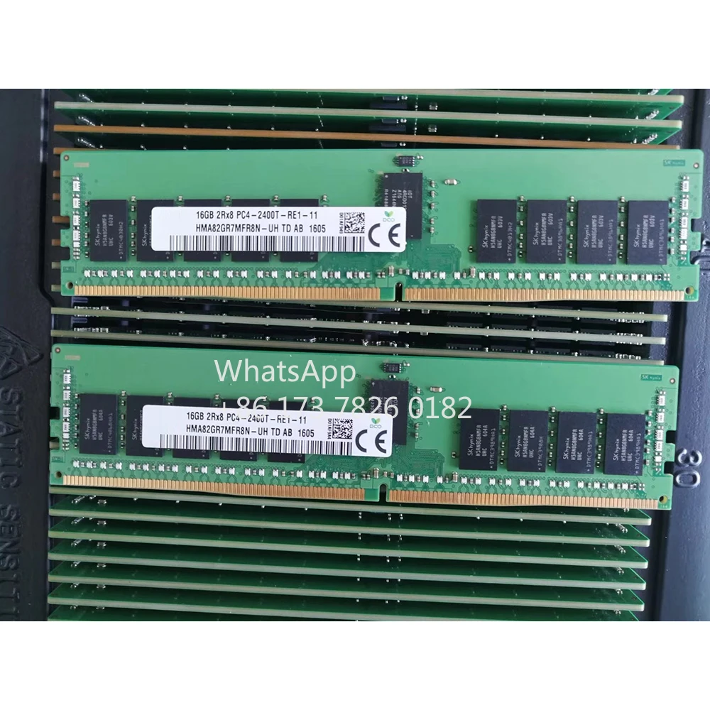 1 PCS 16G 16GB For SK Hynix RAM 2RX8 PC4-2400T DDR4 ECC REG RDIMM HMA82GR7MFR8N-UH Memory