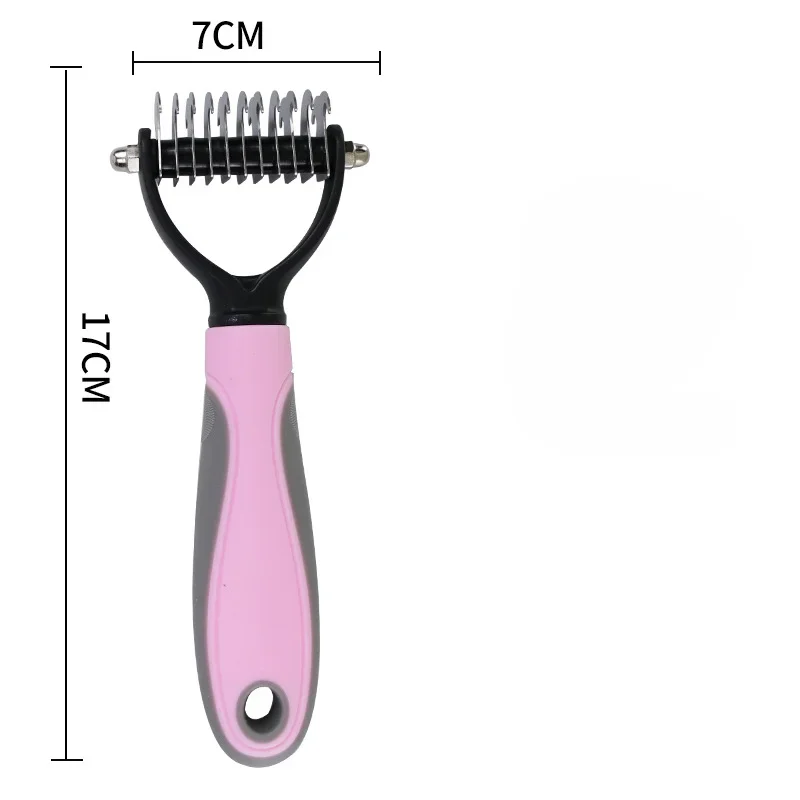 New Hair Removal Comb for Dogs Cat Detangler Fur Trimming Dematting Brush Grooming Tool For matted Long Hair Curly Pet