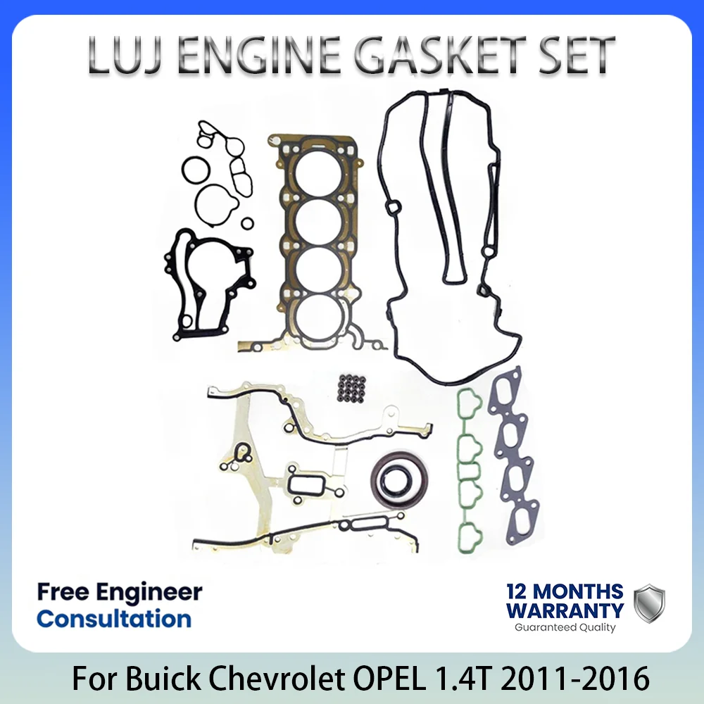 LUJ ENGINE GASKET SET For Buick Encore Encore GX Chevrolet Trax Sonic Cruze Opel Mokka Astra Vauxhall 1.4T L4 GAS 11-16 55591493