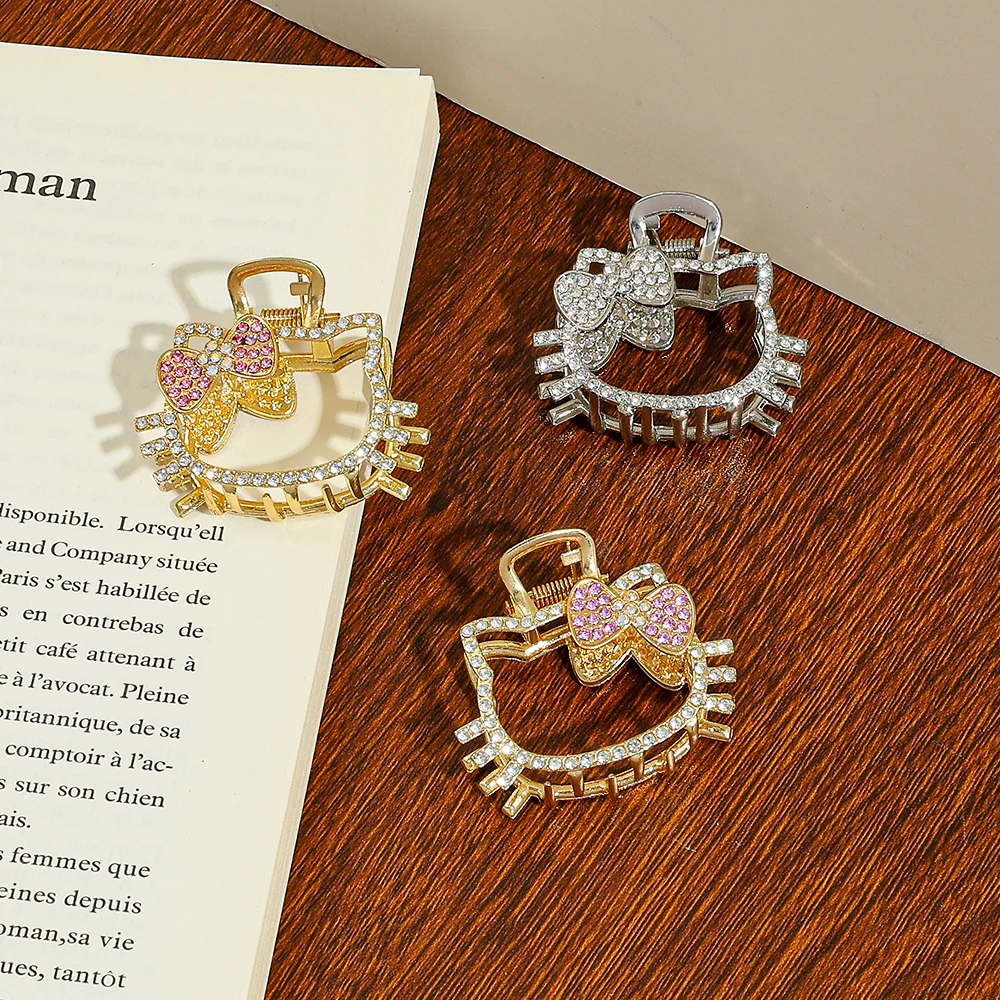 

3 шт., коготь для волос в форме Sanrio Hello Kitty, многофункциональный аксессуар для волос, коготь для волос