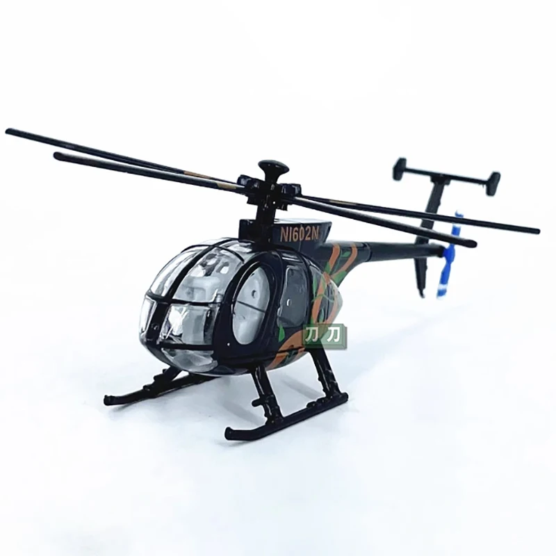 Diecast 1:100 Scale alloy helicopter model bird MD500 helicopter rotor aircraft finished ornaments Model aircraft decoration