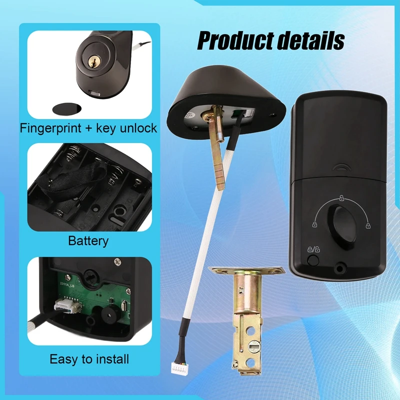 Электронный дверной замок для Tuya, умный БЕСКЛЮЧЕВОЙ замок для входной двери, цифровой замок со сканером отпечатков пальцев