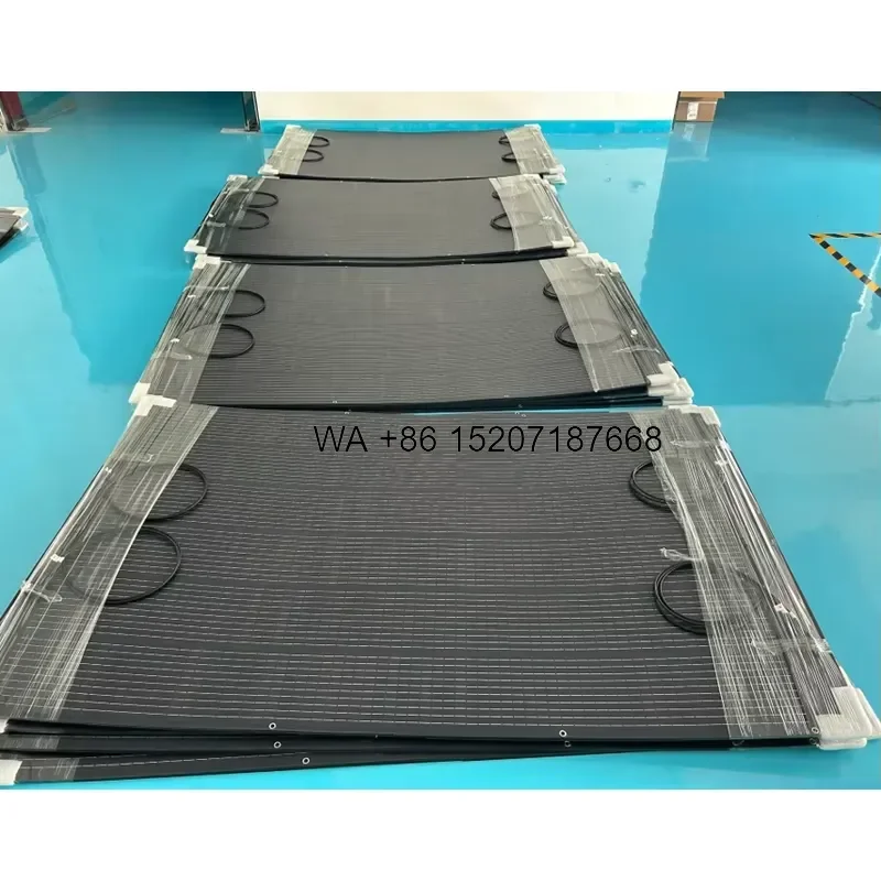 Wmwmnu 500W Flexible Solar Panel Monocrystalline PV Module for RV Marine Off Grid System