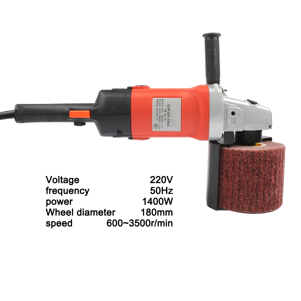 Lucidatrice portatile elettrica della macchina di trafilatura del metallo di 1400w 230V per lucidatura di legno dell'acciaio inossidabile con la macinazione