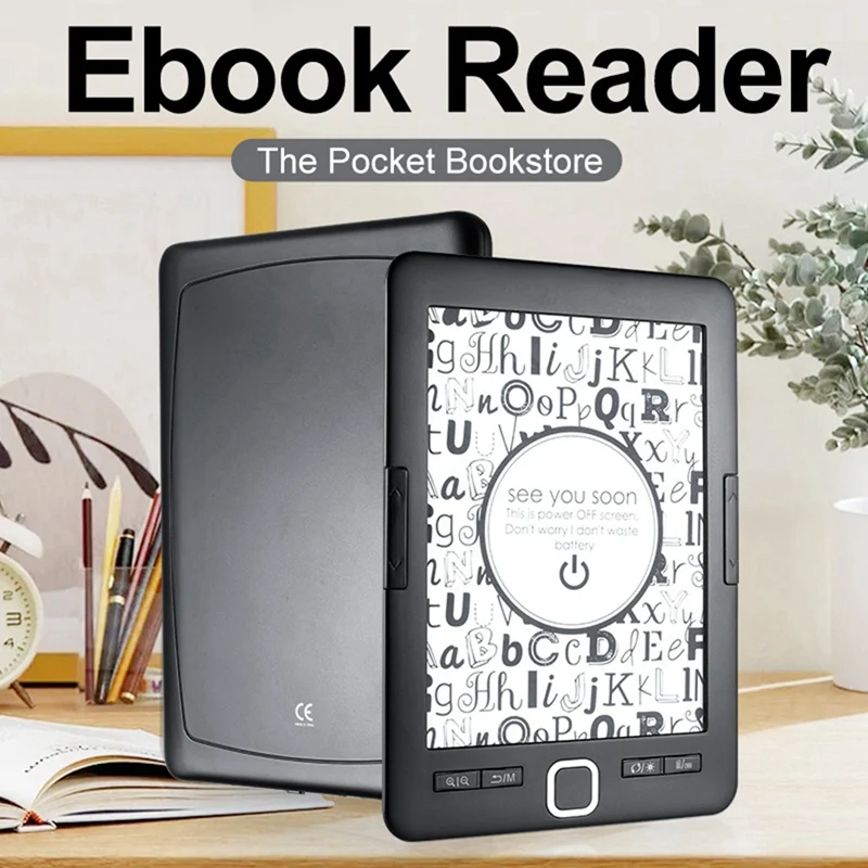 

Portable 6 Inch Ebook Reader Ink Screen Electric Reader 8GB Memory Digital Electric Book Reader for Home Commuting-A86Z