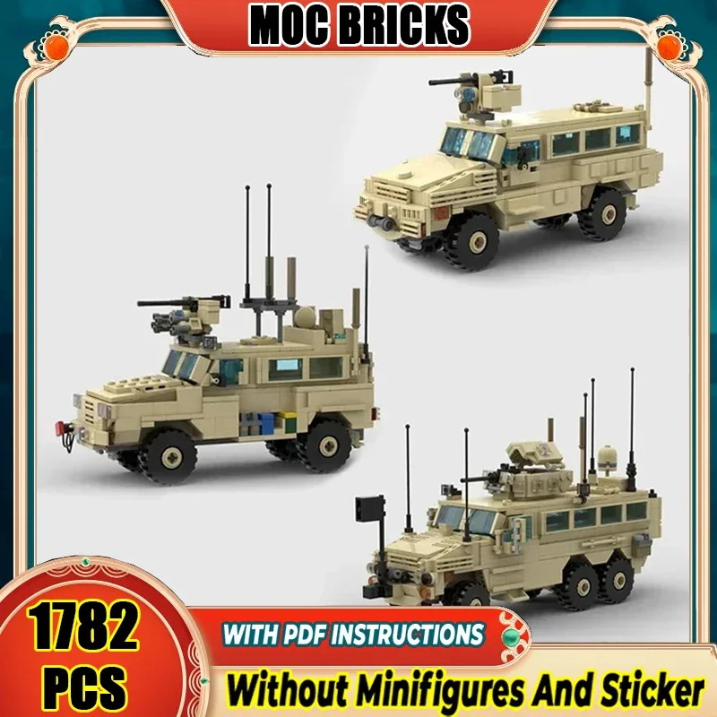 

Военная модель Ambush Moc, строительные кирпичи RG-33L Cat.2 MRAP, технологические модульные блоки, подарки, рождественские игрушки, наборы «сделай сам», сборка