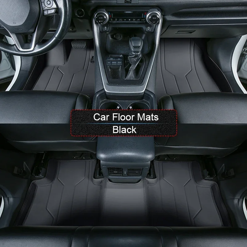 

Кожаный автомобильный защитный коврик из наппа на заказ, роскошный водонепроницаемый напольный коврик, внутренний аксессуар для Toyota RAV4 XA50 2019-Present