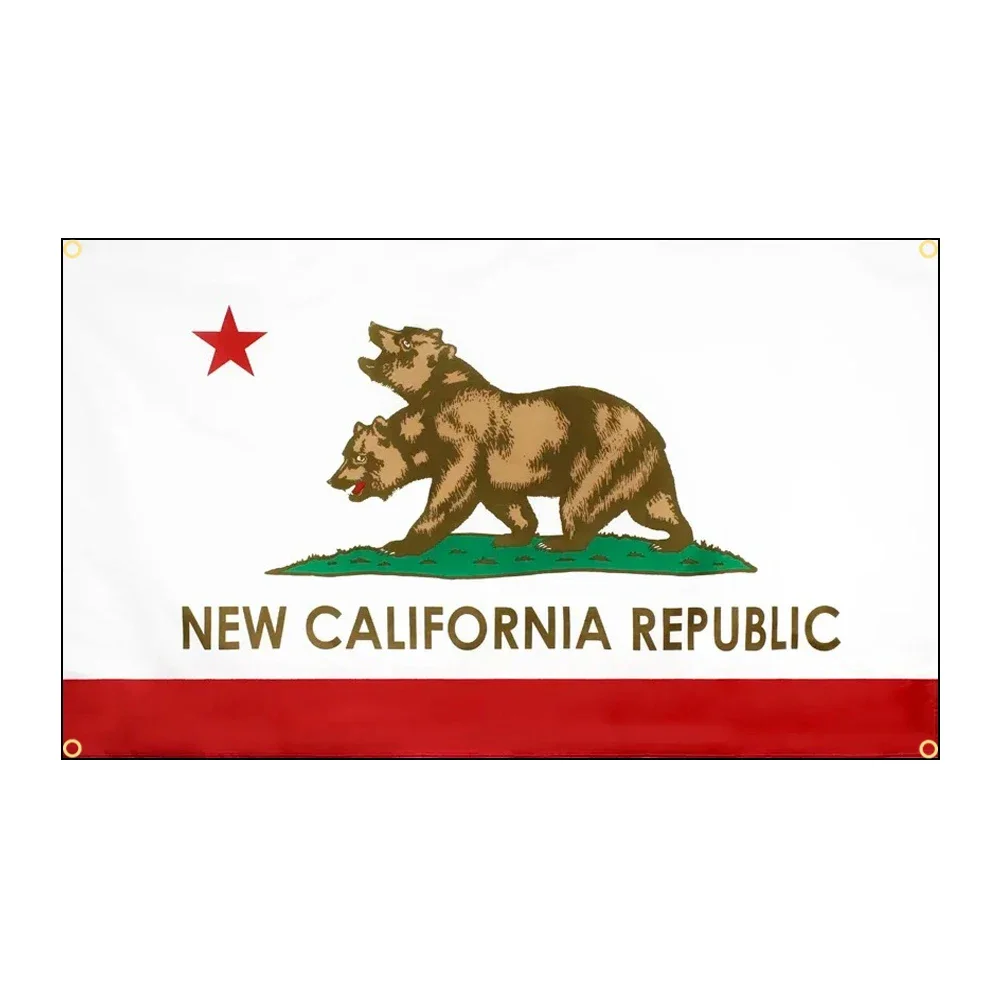 60x90cm 90x150cm Fallouts Game Flag Poster New California Republic NCR Bear California Flag 2x3ft/3x5ft National Banner