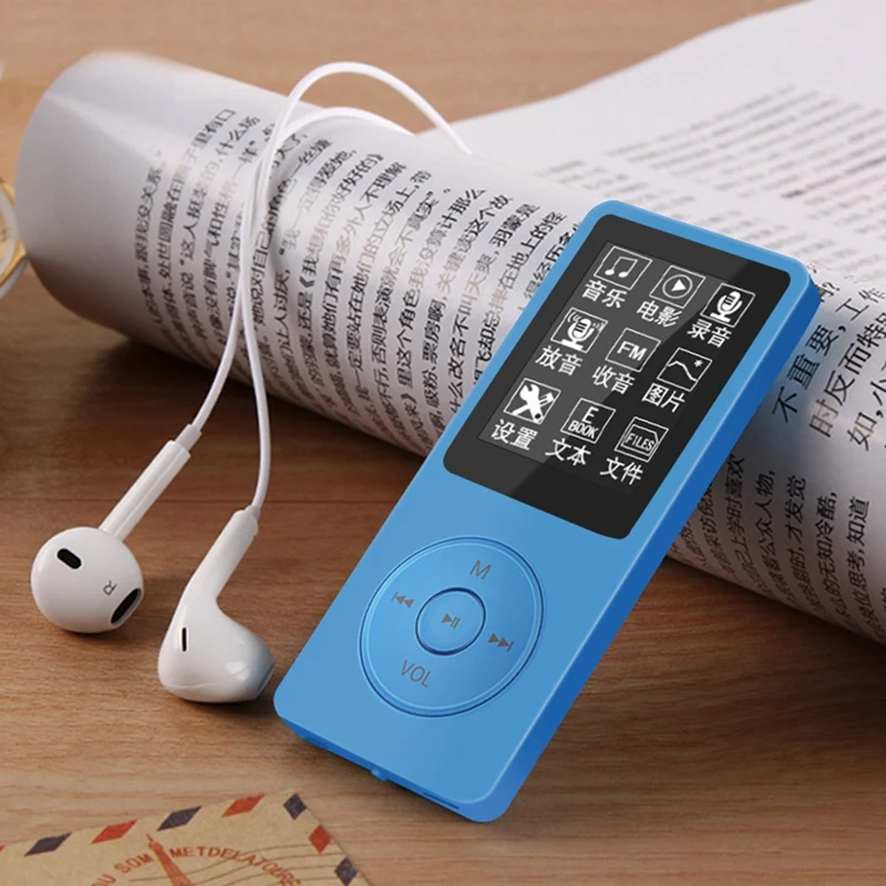 

MP3-плеер, музыкальный плеер, записывающее устройство, ABS, портативный, для бега, ходьбы, воспроизведения музыки, синий