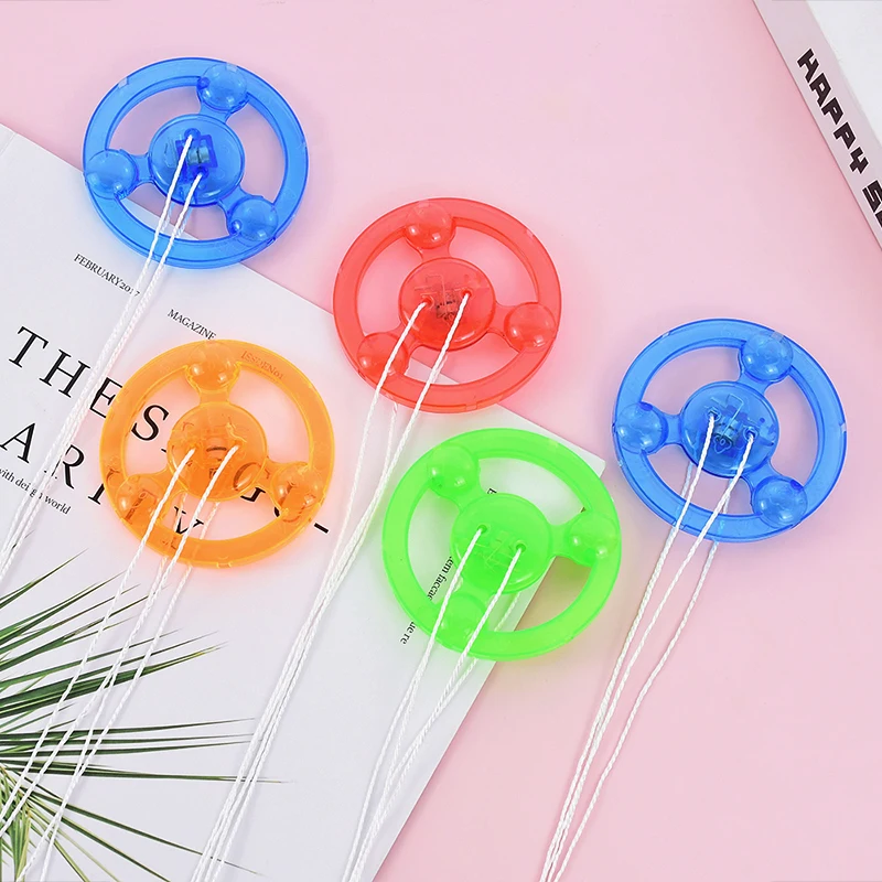 

10PCS Luminous Hand Pull Luminous Flashing Rope Flywheel Toy Birthday Party Gift Guest Gifts Giveaway Flash Flywheel Gyro Toys