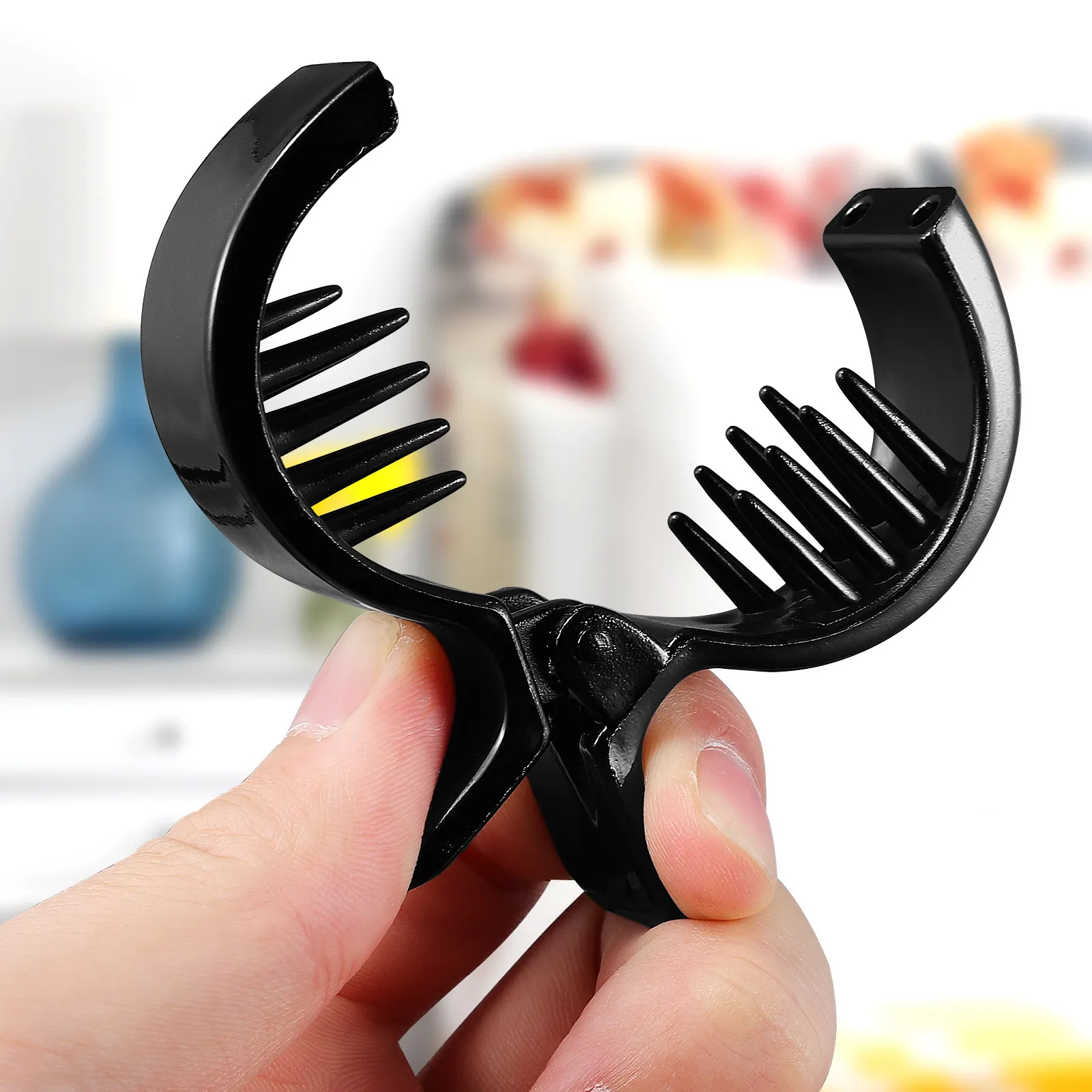 

2Pcs Ponytail Holder Hair Clip Toothed Fish Tail Claw Clips Strong Grip Hair Accessories for Women Office Party Beach Use