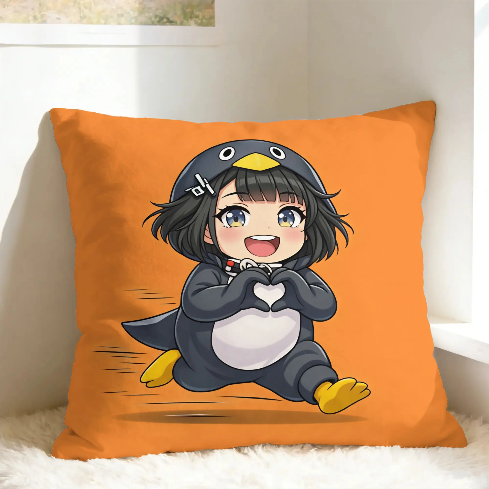 Pillow Case Gugugaga Penguin Arknights Endfield Soft  Pillow Cover For Living Room Bed Chair Fashion Pillowcases