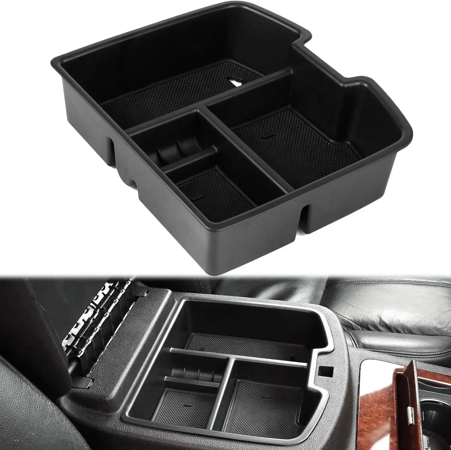 

For Center Console Organizer Tray Compatible with GMC Sierra 1500 Chevy 2500 07-13 Accessory Yukon Silverado 2500 3500 Suburban