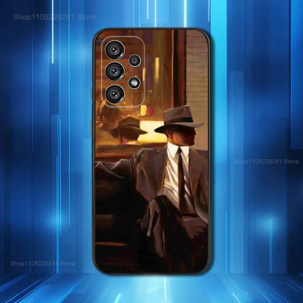 Etui na telefon Art E-Edward H-Hoppers do Samsung Galaxy A73,31,32,72,41,53,52,71,22,5G,Note,J7,8,9 Miękki czarny silikonowy pokrowiec