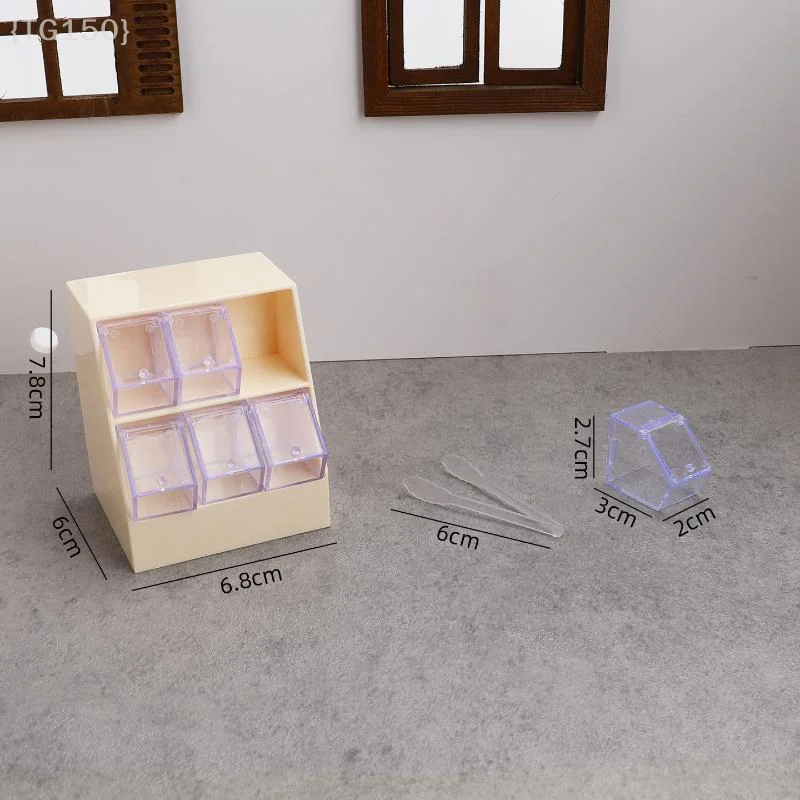 1/12 스케일 인형의 집 사탕 진열대로 미니 슈퍼마켓 장면을 만들어보세요.