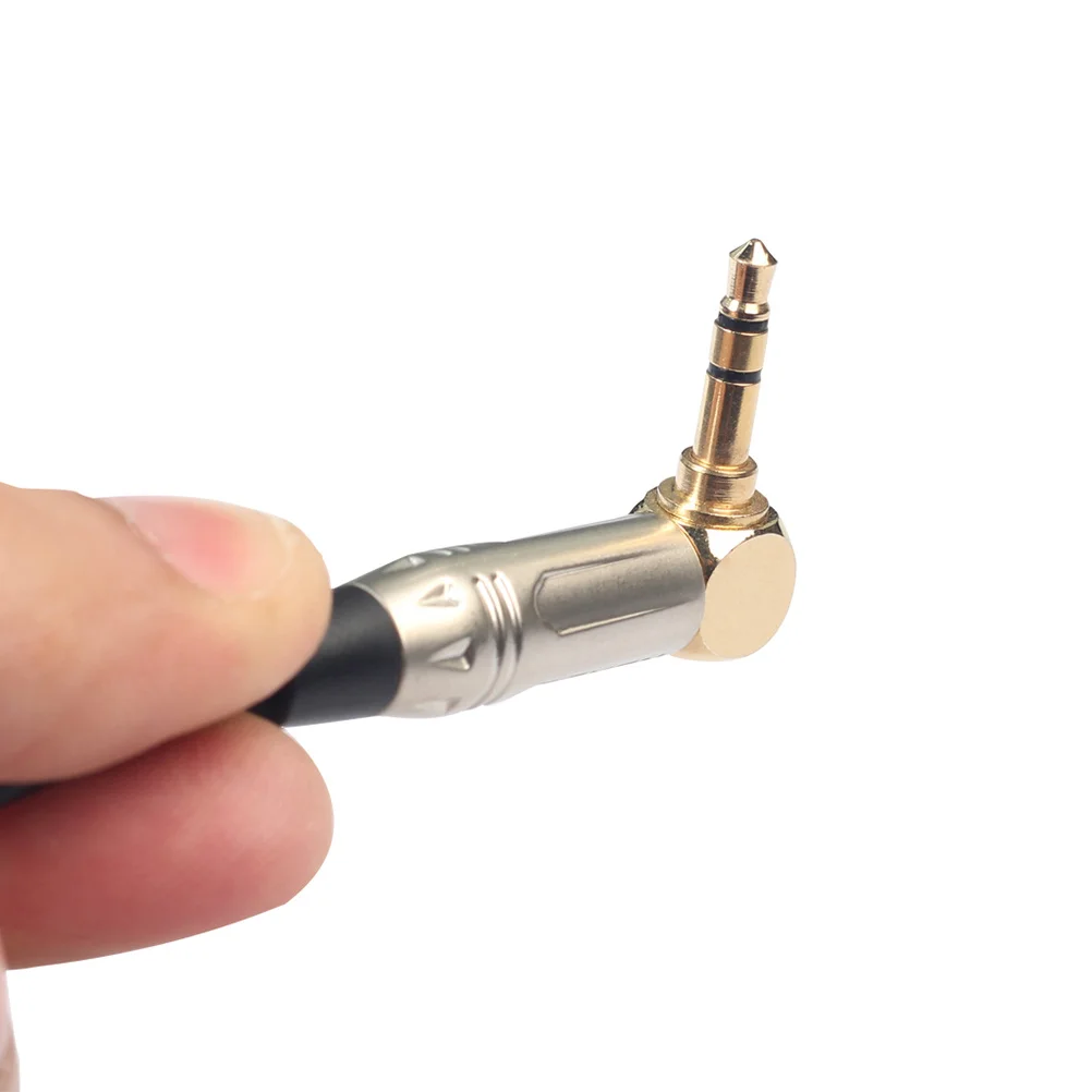 

30cm 90 Degree Elbow 3.5mm to Xlr Adapter Cable Copper Gold Plated Zinc Alloy Shell for Smartphone Computer Audio Player