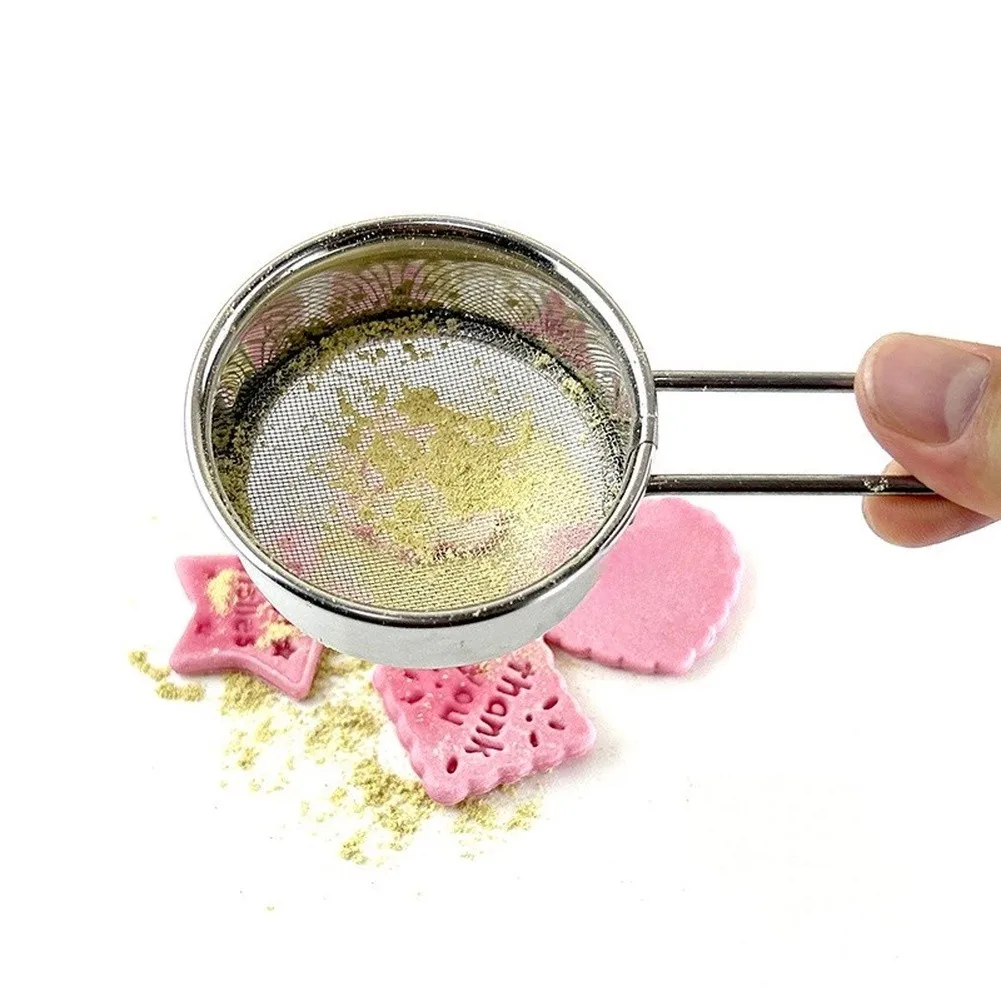 Powdered Sugar Sifter Flour Sifter For Pasta Draining Stainless Steel Construction Extra-fine Mesh Design For Baking Needs