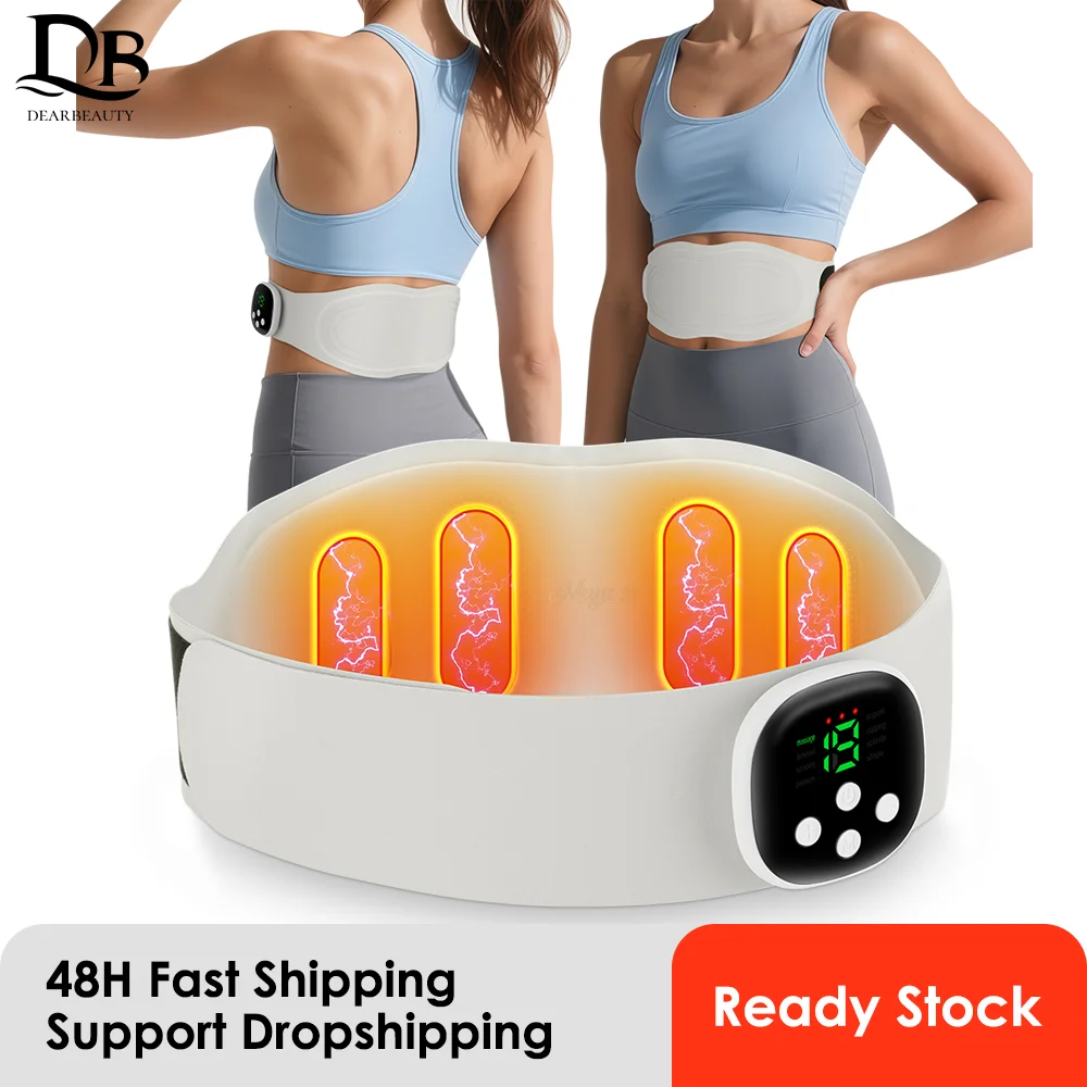 

Electric Waist Massager Heating Lumbar Massage Belt Vibration Hot Compress Abdominal Massager Heated Pad Muscle Relax Waist Belt