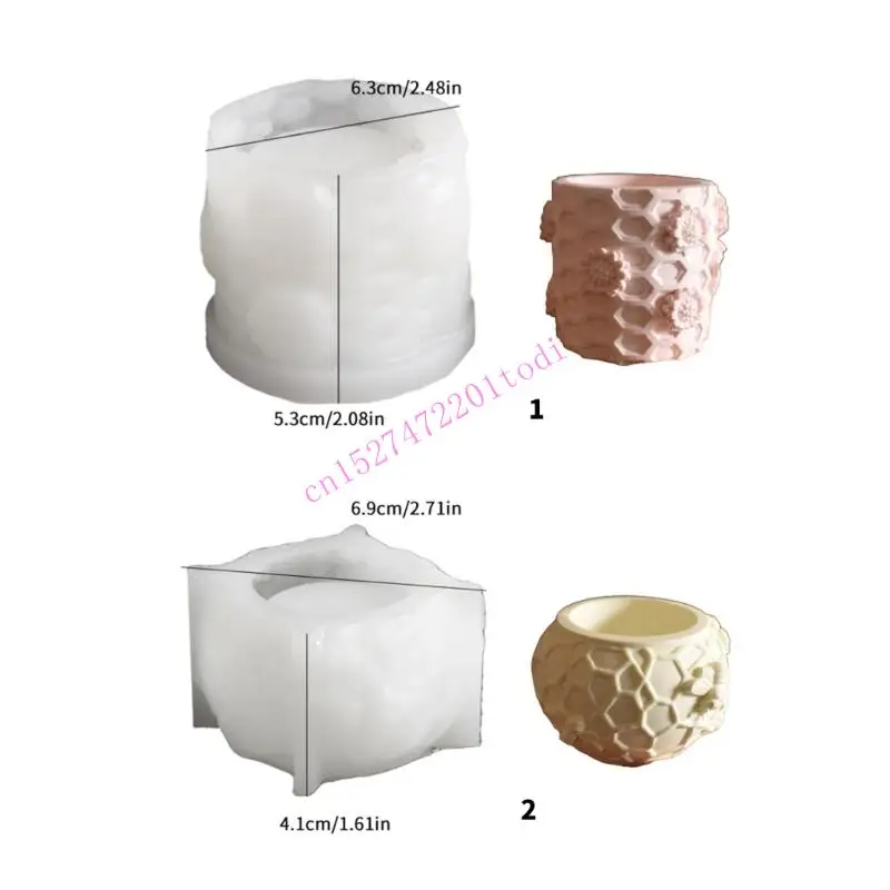 M76B Handmade Cup Mold Storage Box Mold Honeycomb Theme Jewelry Making Tool