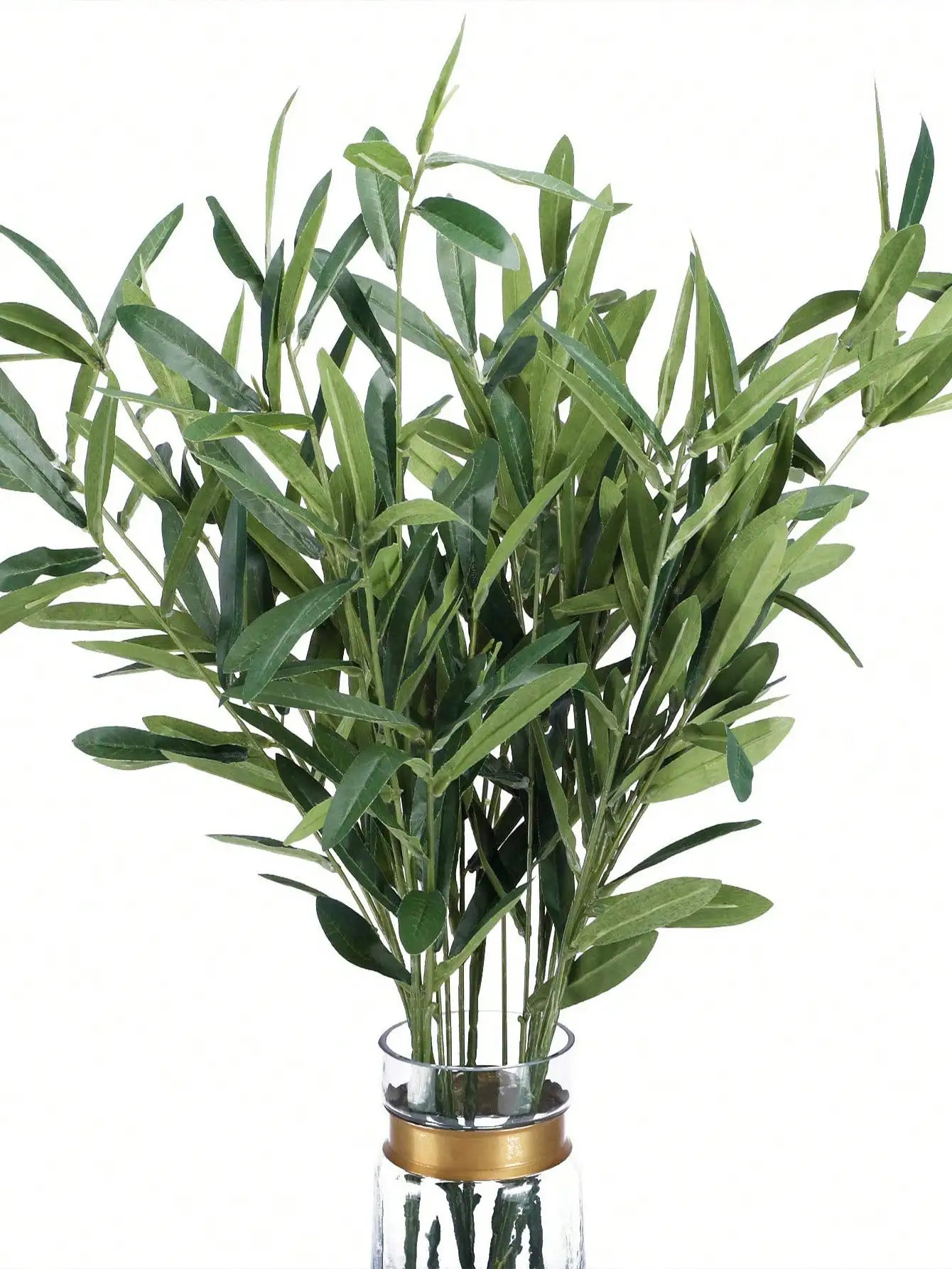 1PC Artificial Olive Leaves With A Long Stem Of 37.7IN  High Used For Flower Arrangement Vase  Bouquet Wedding Green Decoration