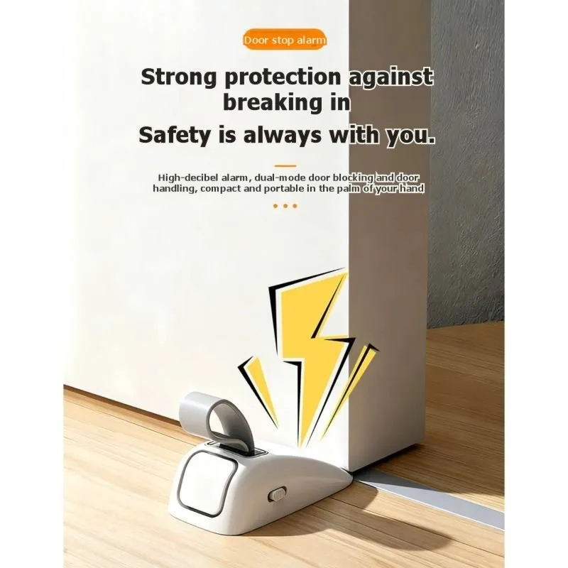 ABZC-Alarm System-Portable Door Stopper For Home Security, 120Db Loud Alert For Travelers& Hotel Guests Device