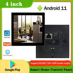 New 4 Inch POE Tablet Smart Home Control Panel Android 11 OS Touch Screen Wall Mount Tablet RS485 for 86 Wall Mount Box