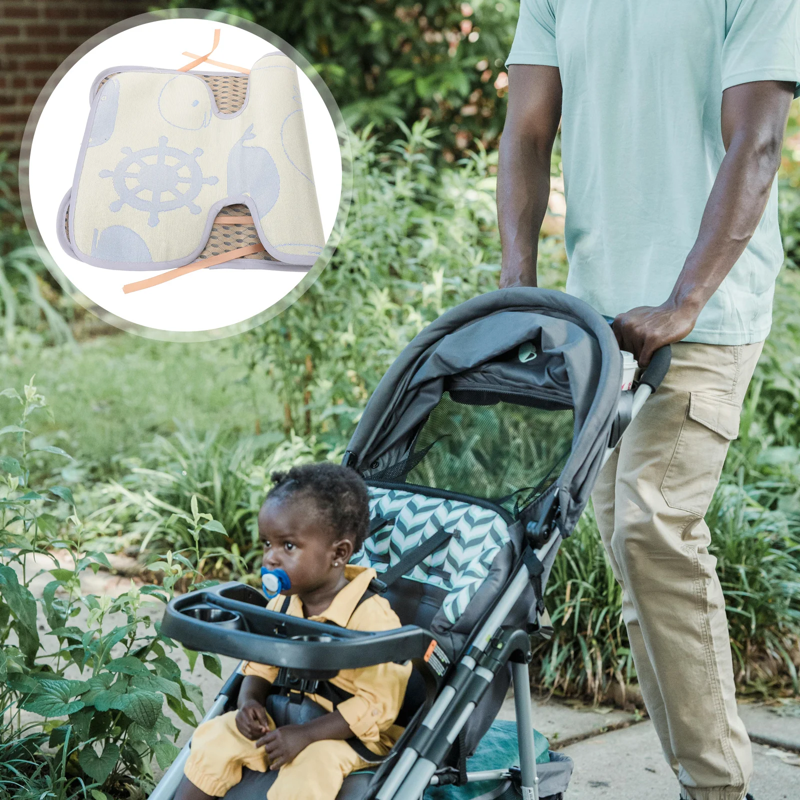 

Охлаждающий коврик для детской коляски, дышащий, удобный, льняной, полиэстер, летнее использование, легко чистится, многоцелевой, для использования в помещении и на открытом воздухе