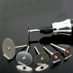 6PCS/Set Mini Circular Blade Metal Discs Rotary Electric Grinding Cut Hand Tools Cutoff Mandrel Set Cutting Wood Power Drill