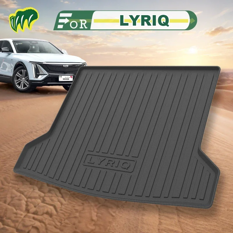 

Для Cadillac LYRIQ 2022, индивидуальный коврик для багажника автомобиля, всесезонный коврик для багажника, 3D-образный лазерный измерительный защитный коврик для багажника