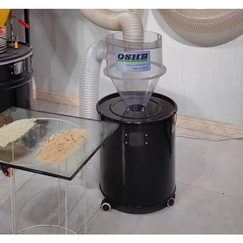 Woodworking cyclone separator, grinding and carving dust removal, front separator, small cyclone bucket