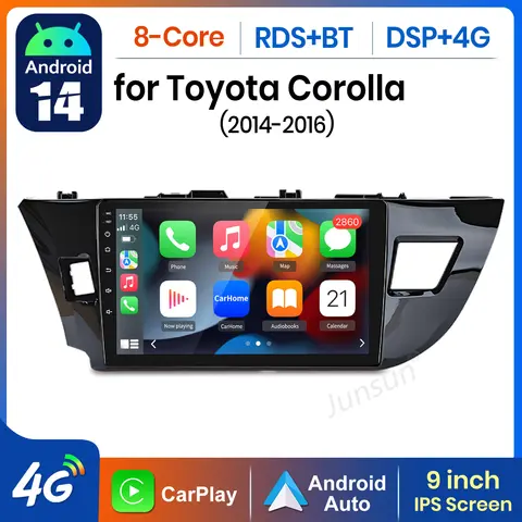 AWESAFE AI 4G LTE Wireless CarPlay Android Auto Car Radio For Toyota Corolla Ralink 2013 2014 2015 2016 GPS Navi BT DSP RDS FM