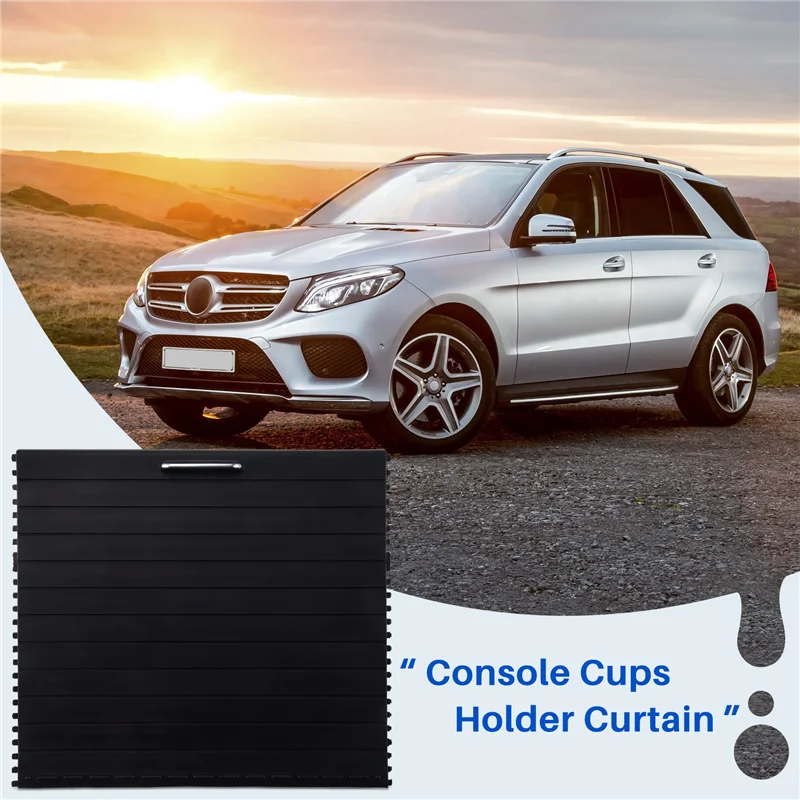 

AU34-Car Center Console Shutters Cup Holder Slide Roller Blind Cover For Mercedes Benz Ml/Gl/Gle/Gls Class W166 W292 2012-2018