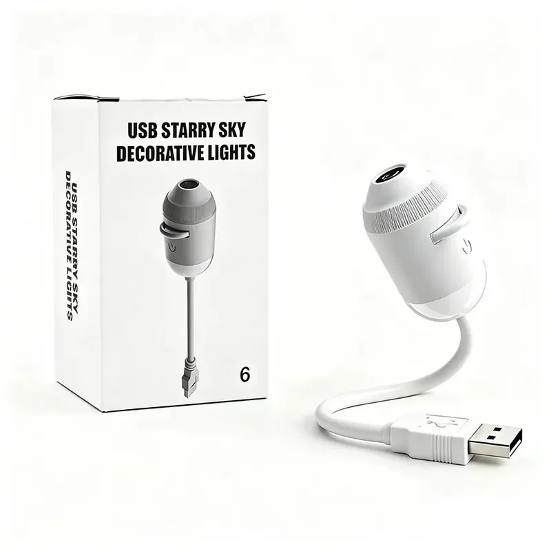 2-in-1 Sternenhimmel-Nachtlichtprojektor Plug-and-Play Galaxie-Sternprojektor USB-betriebene Deckenleuchte für Schlafzimmer- und Autodekoration – Detail 5