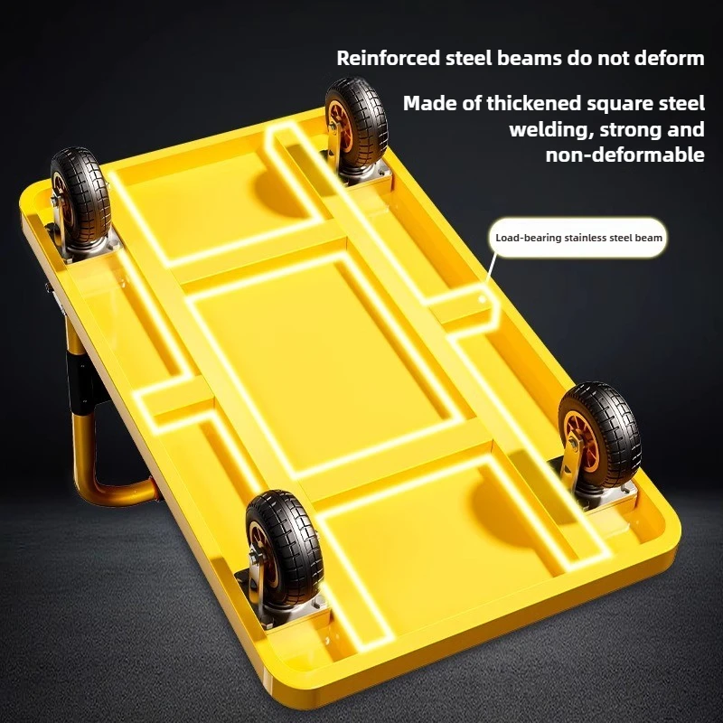 Steel plate handling truck, handcart, cargo trailer, flatbed truck, handling truck, silent wheel, and commercial use