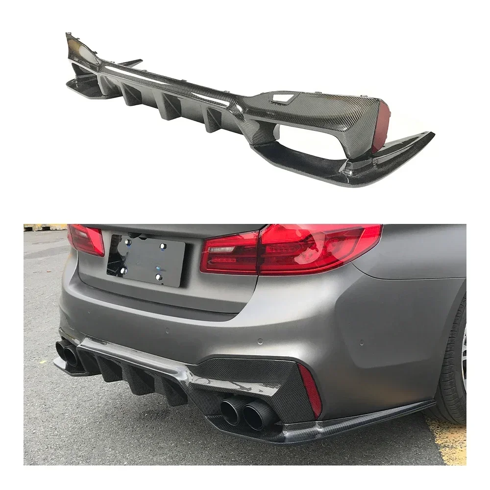 

G30 G38 Dry Carbon Fiber Auto Rear bumper Lip diffuser spoiler splitter For BMW 5 Series G30 G38 3D Style