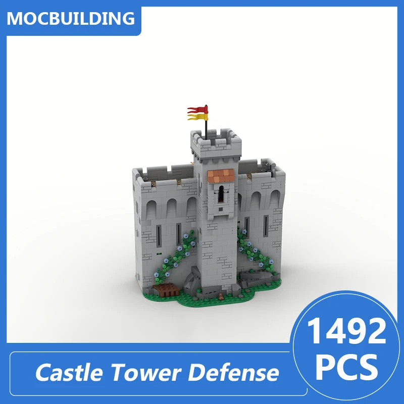 

Castle Tower Defense Model Moc Building Blocks Diy Assemble Bricks Architecture Educational Creative Collect Toys Gifts 1492PCS