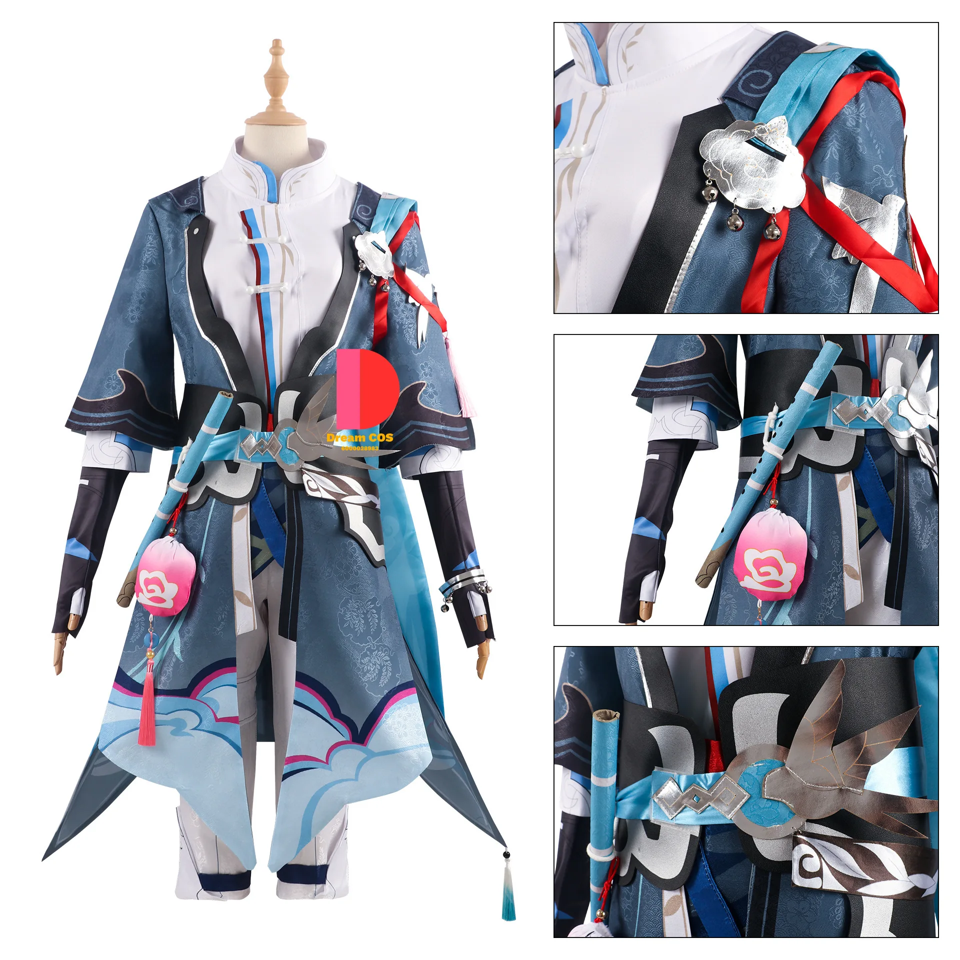 Yanqing Cosplay Kostuum Honkai Star Rail Party Essentiële Halloween Kostuums Anime Game Foto-Ready Cosplay Hombre Nieuwe Aankomst