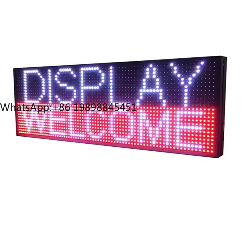 

P5 96x32cm Smd1921 LED Digital Scroll Screen Multi-language Display WiFi Control Full Color 96x16CM Store Banner Screen