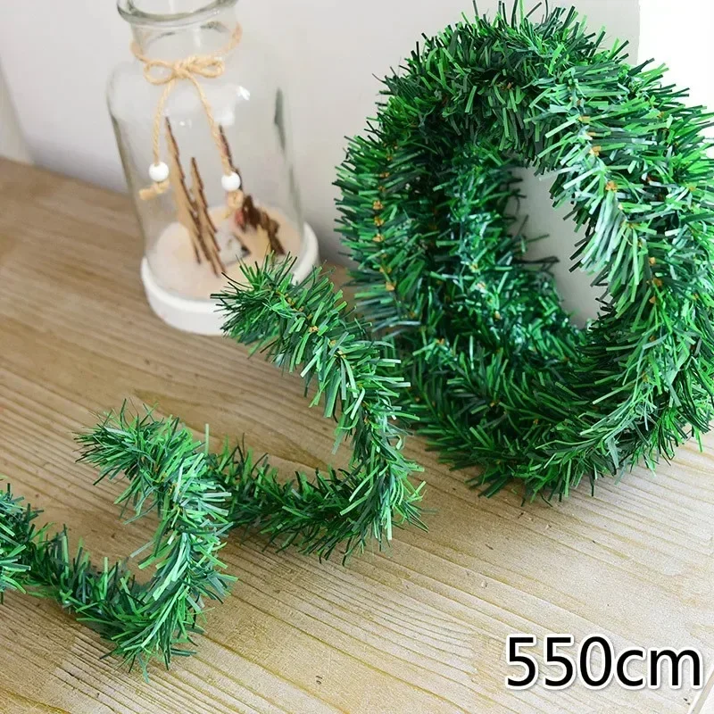 

5.5M Christmas Decoration Garland Christmas Tree Ornaments Green Cane Party Supplies Home Decor