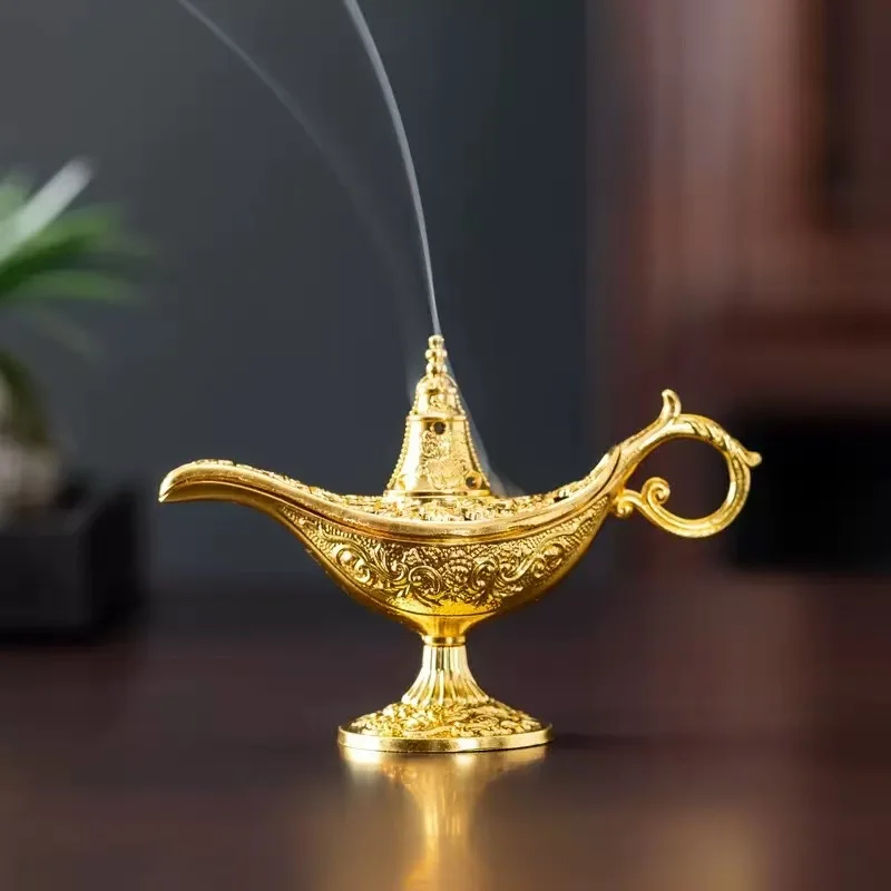 Lámpara divina de Alas doradas creativas, quemador de incienso de hierro, soporte de incienso, soporte de combustión, decoración del hogar