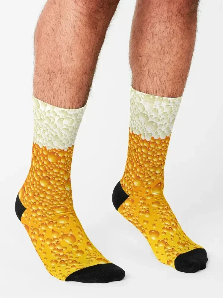 Calcetines de espuma de cerveza calcetines de regalo de Navidad al por mayor transparentes para hombres y mujeres