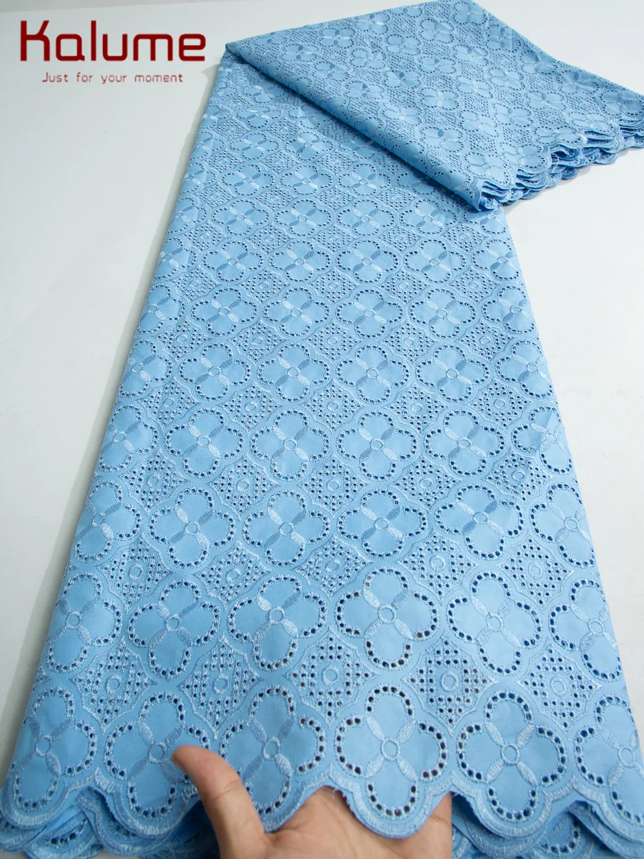 

African Cotton Soft Atiku Fabric For Men Suit Garment Making Nigerian Swiss Cotton Voile Lace Materia For Men Clothes 5Yards