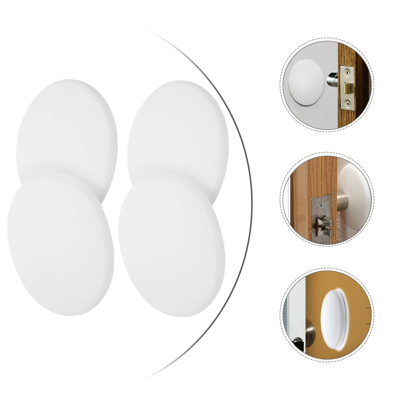

4PCS Anti Collision Door Pad Self Adhesive Silicone Bumper White Cabinet Furniture Leg Protector Sound Dampening Vibration