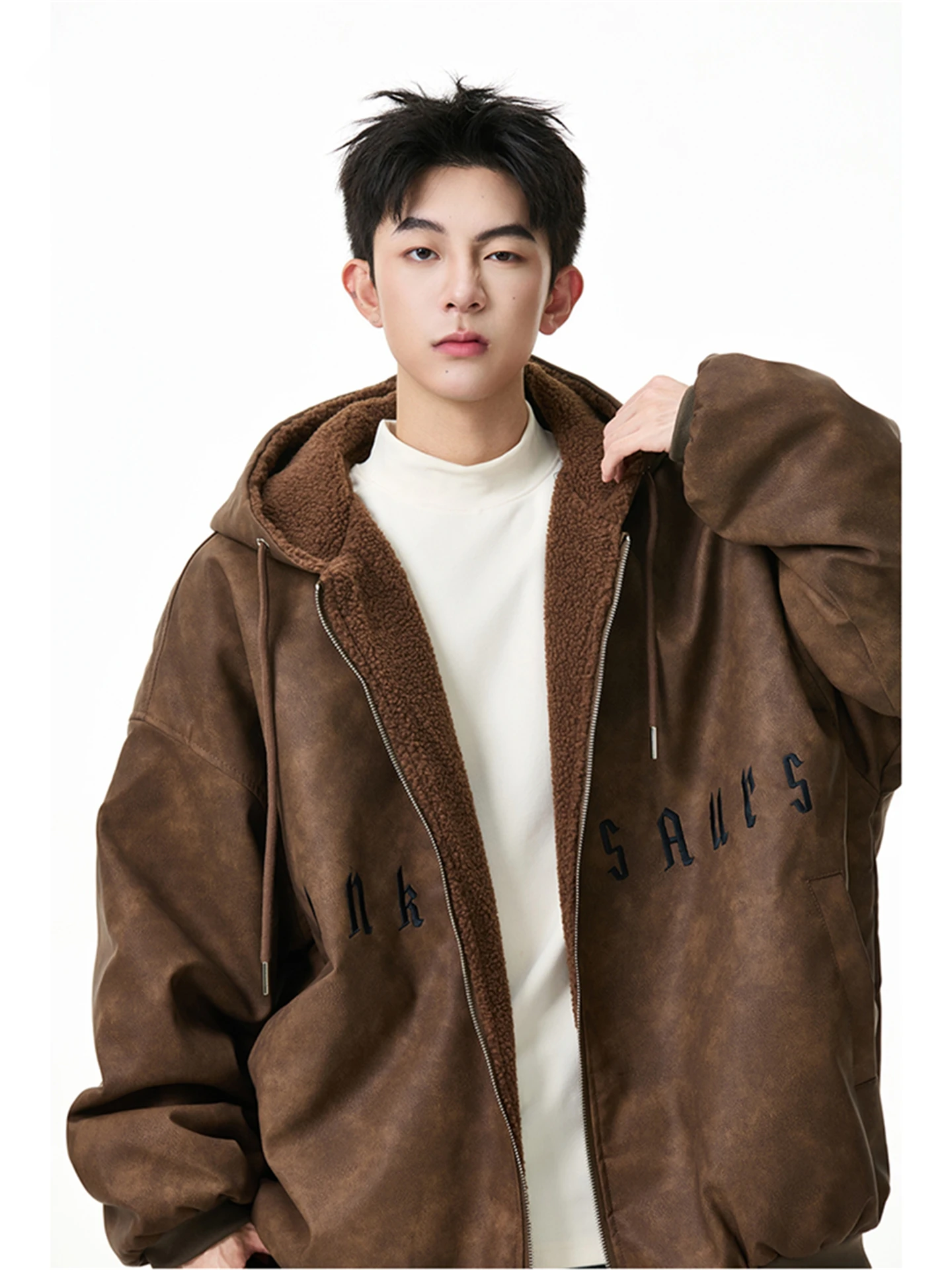 

Мужское зимнее хлопковое пальто Clara American Sle Suede Jaet, модное брендовое пальто-пилот с капюшоном, повседневное свободное пальто