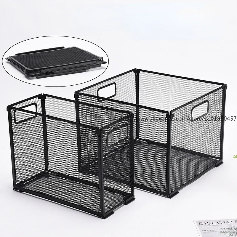 

Складная металлическая сетчатая настольная стойка-органайзер для хранения файлов с подвесной рейкой и несколькими отделениями