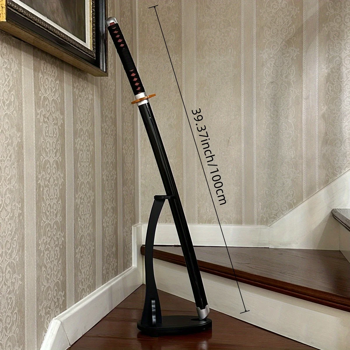 39.3 بوصة شيطان القاتل كامادو تانجيرو خشبية كاتانا السيف الأصلي سكين اليابانية كاتانا صابر تأثيري اكسسوارات الدعامة لعبة #4