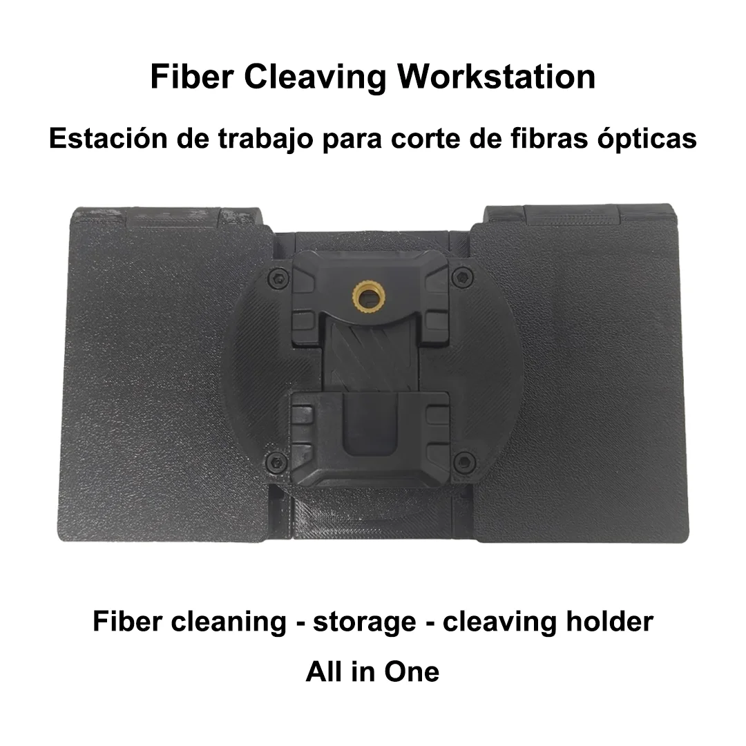 Fiber Cleaving Workstation - Integrated Fiber Storage and Rotatable Fiber Cleaver Platform