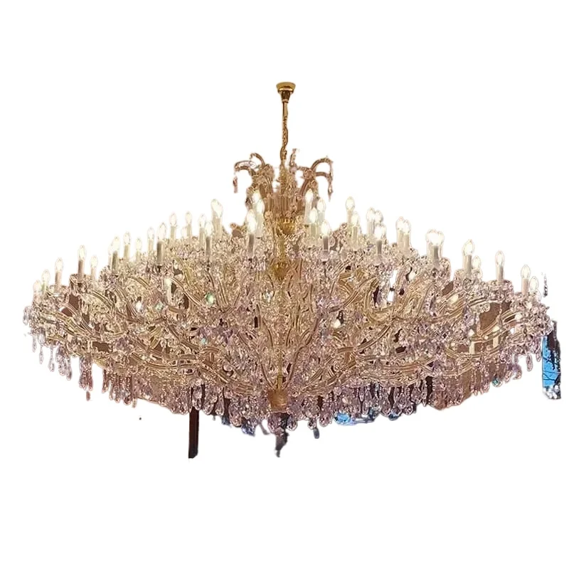 

Modern luxury crystal gold pendant chandelier hotel wedding living room home decoration